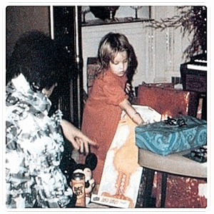 Elvis with LisaMarie Christmas morning