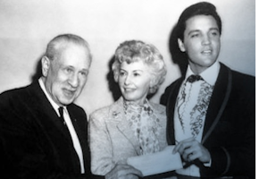 Elvis with Bud Abbott and Barbara Stanwyck